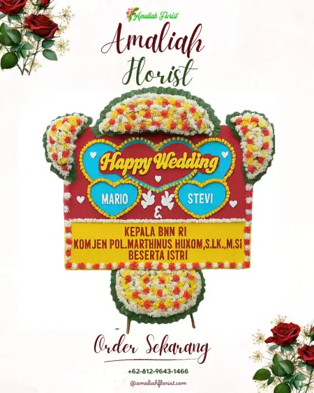 Papan Bunga Pernikahan Bungo Dani